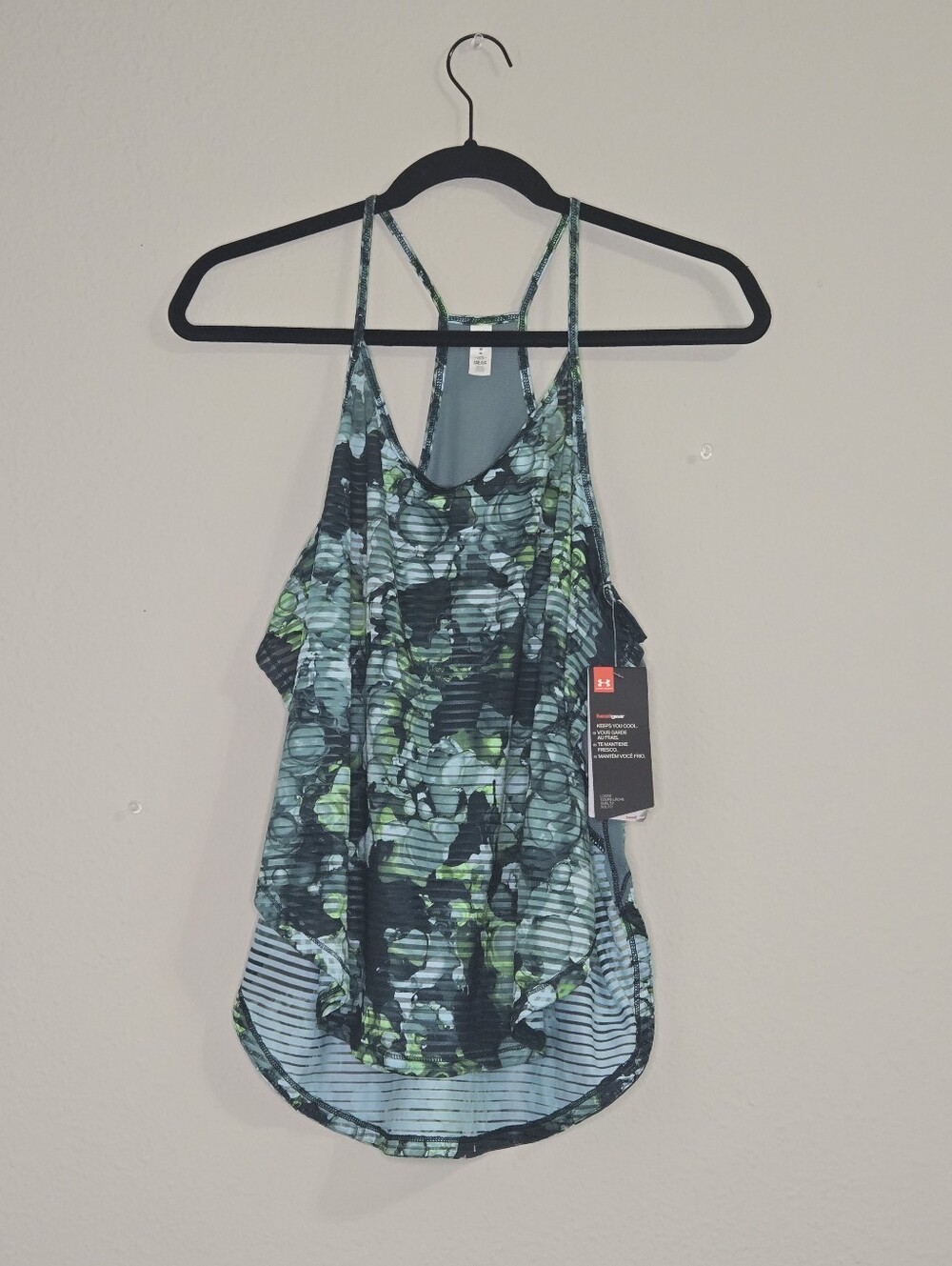 Under Armour Women's Blue-Green Floral Strappy Tank